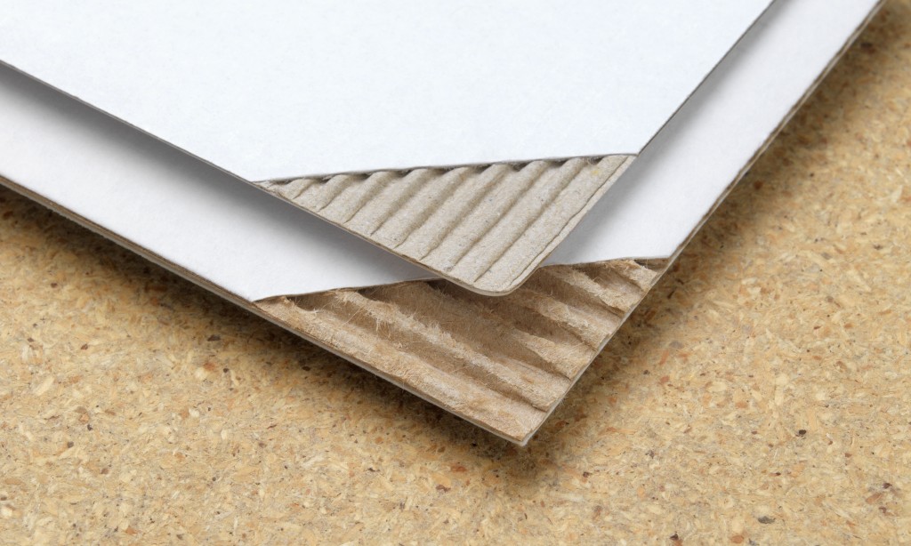 Using F flute (top) corrugated cardboard instead of E flute (bottom) can save considerable material and create boxes that are more crush resistant.
