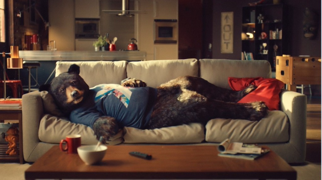 Virgin Media’s irreverent ad campaigns include animal archetypes, like Ed the Sofa Bear, that celebrate the different ways people watch TV.