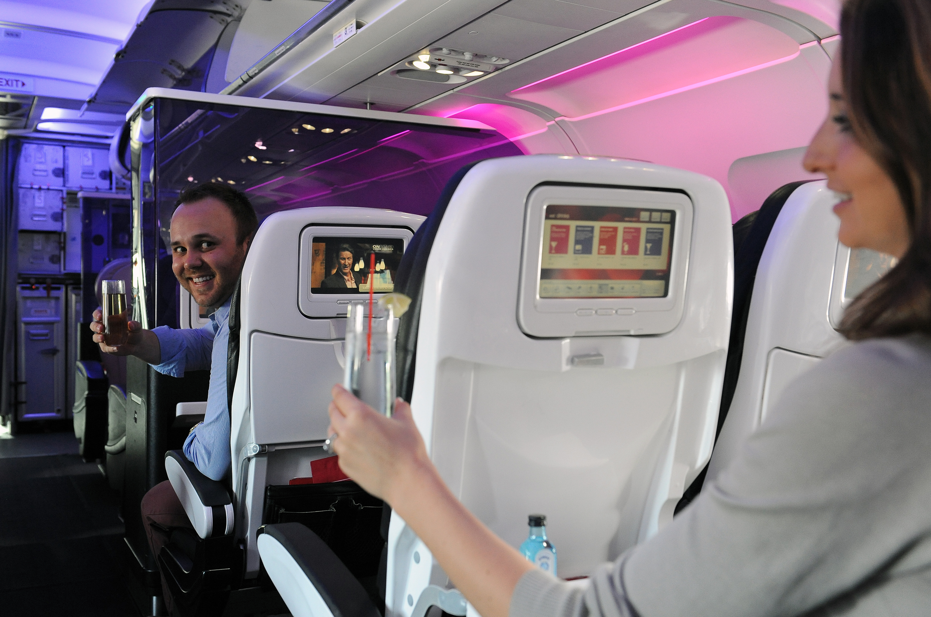 Virgin America in-flight experience