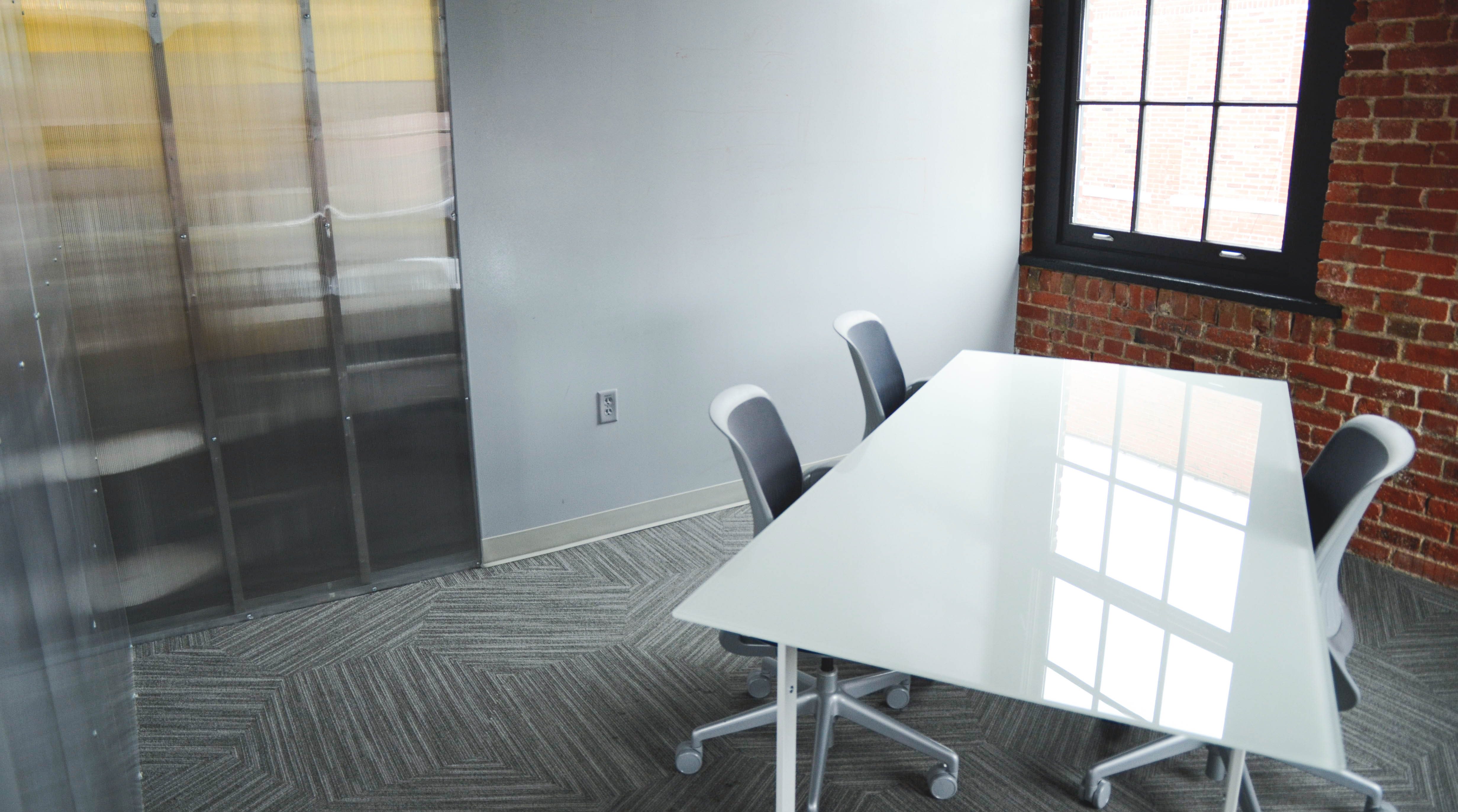 Empty office meeting