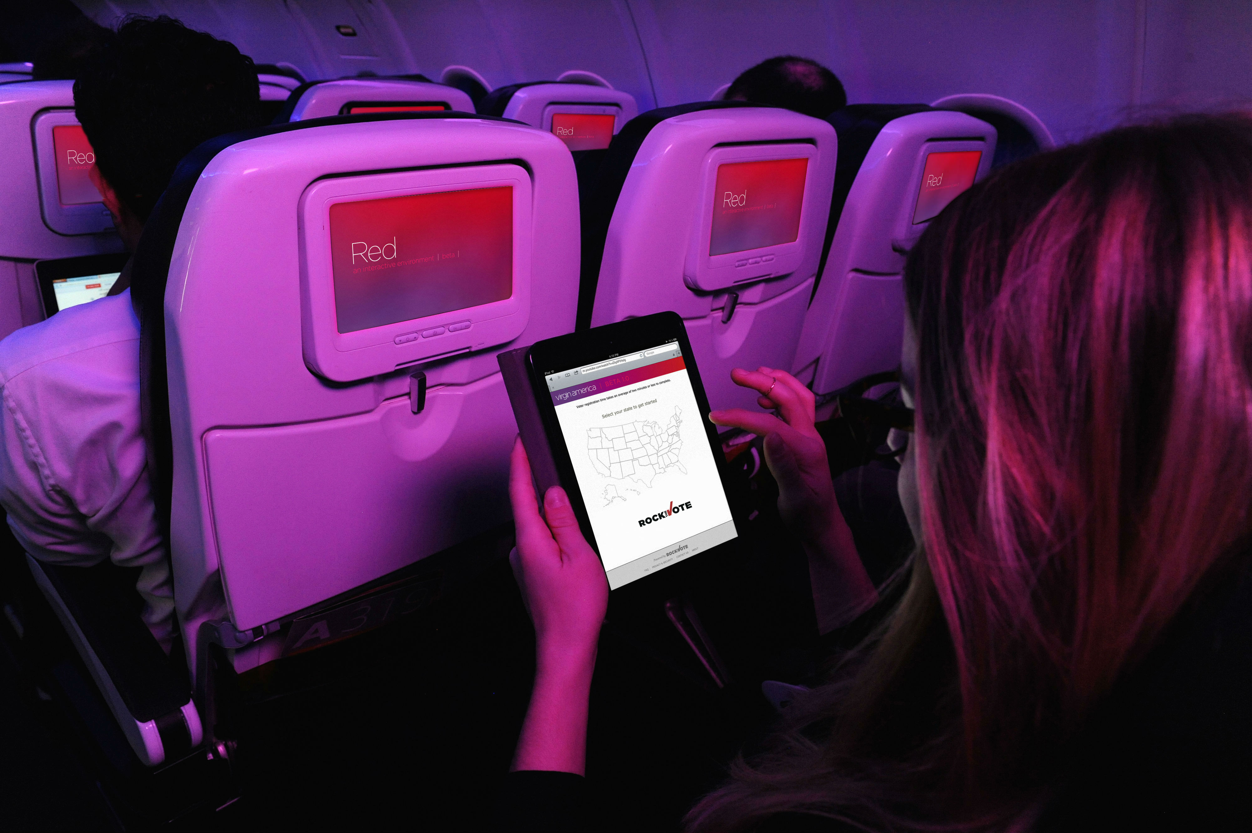 Virgin America in-flight experience